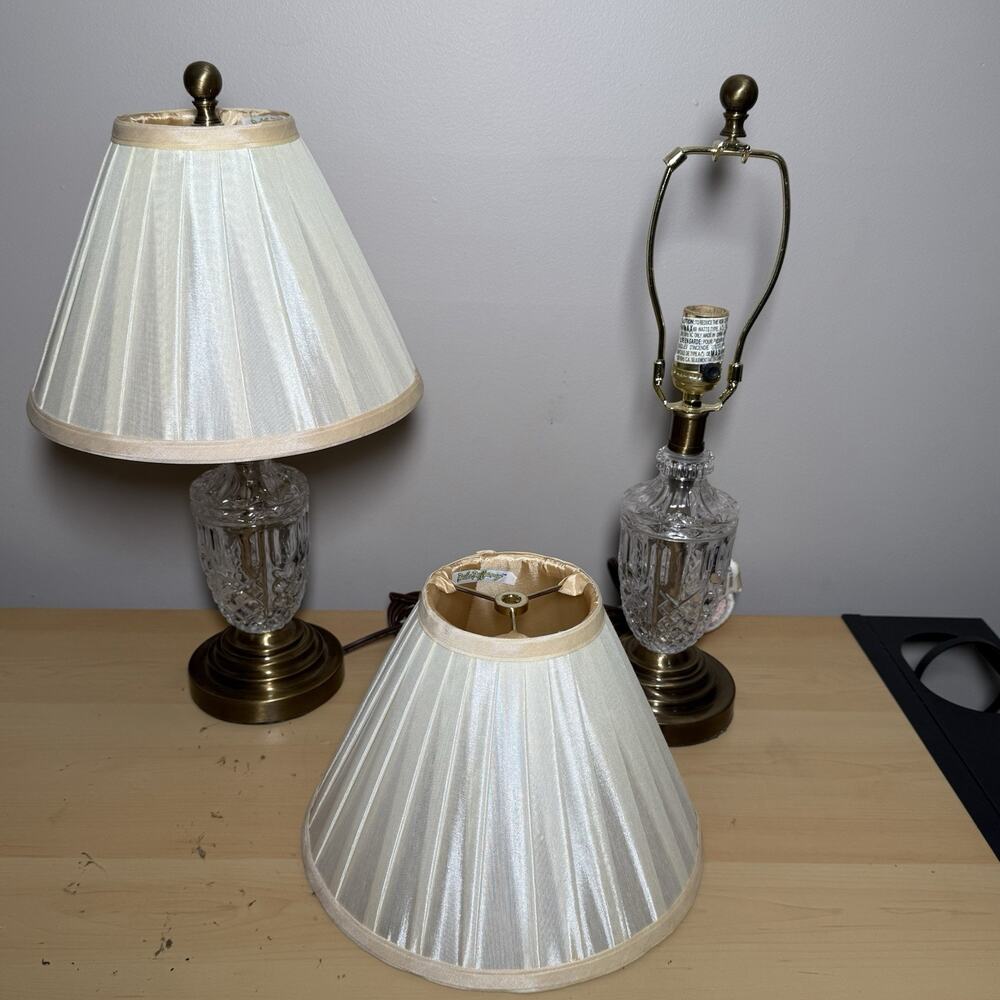 Dale Tiffany Lincolndale Crystal Accent Lamps Crystal Collection GT70421 Set Of2 - Picture 2 of 8